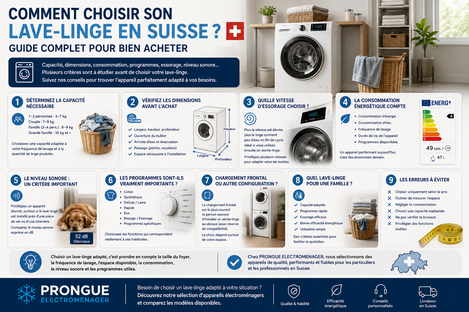 Comment choisir son lave-linge en Suisse Guide complet pour bien acheter