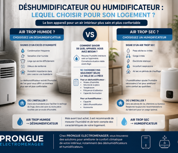 Déshumidificateur ou humidificateur : lequel choisir pour son logement ? Déshumidificateur ou humidificateur lequel choisir pour son logement