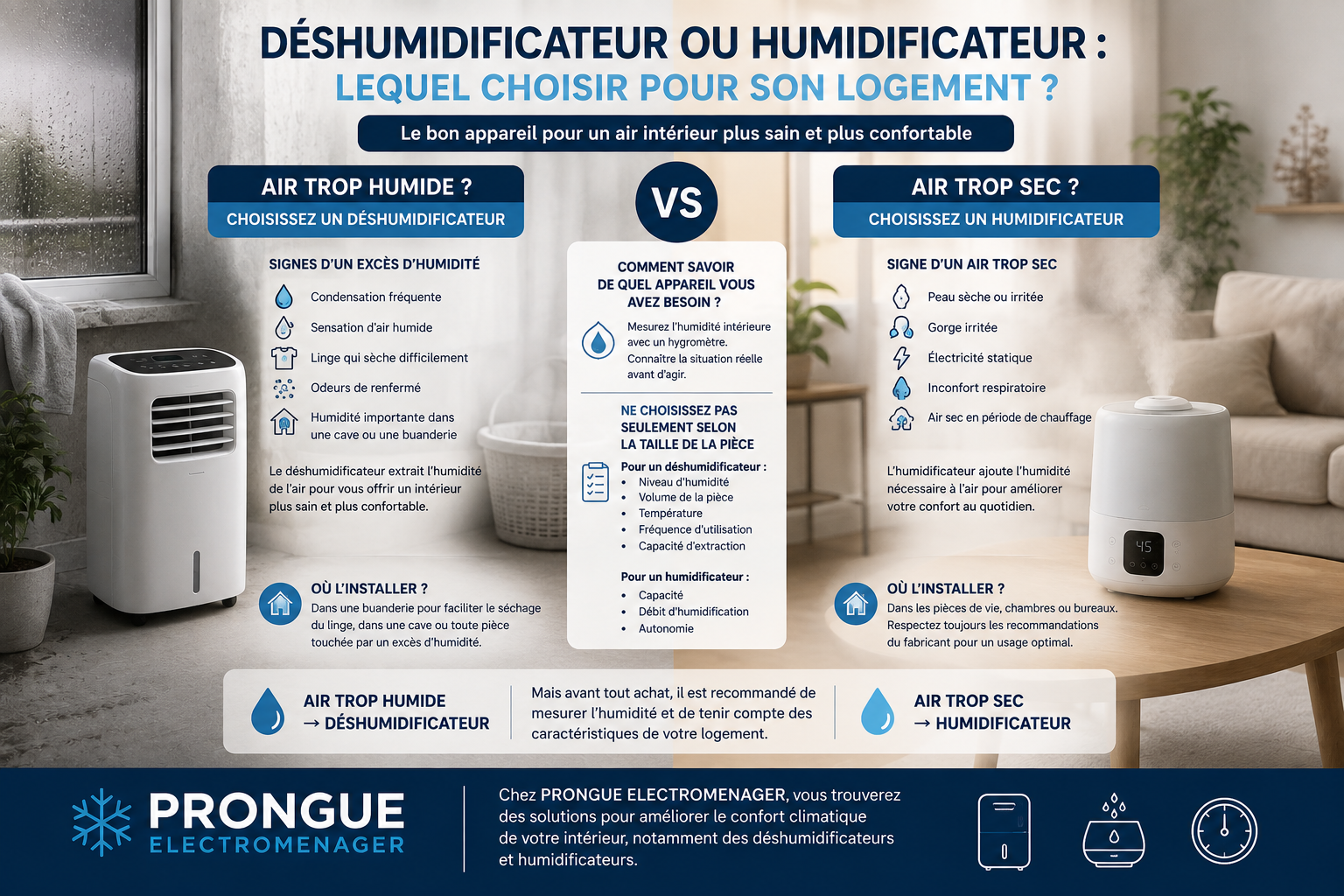 Déshumidificateur ou humidificateur lequel choisir pour son logement