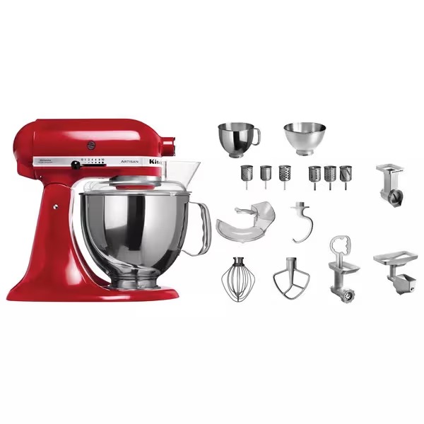 KitchenAid KSM 150 Anniversary Set red