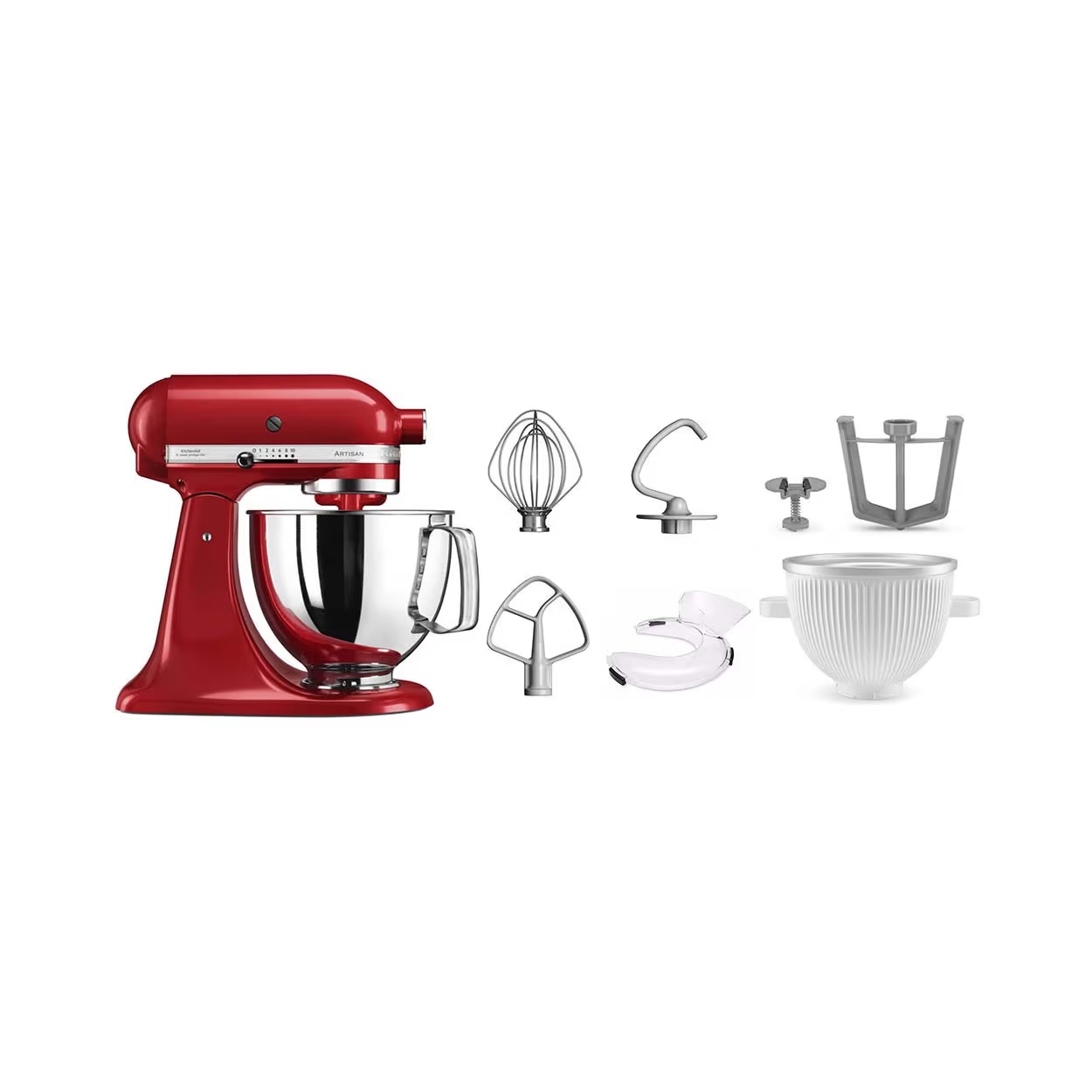 KitchenAid KSM135 inclus Set à glace rouge