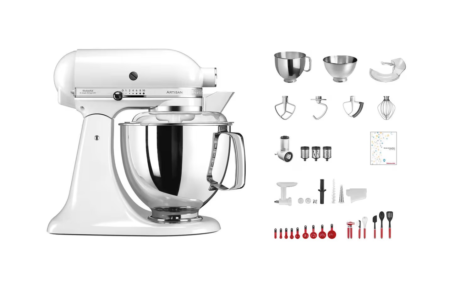 KitchenAid Swiss Anniversary Set KSM200 blanc