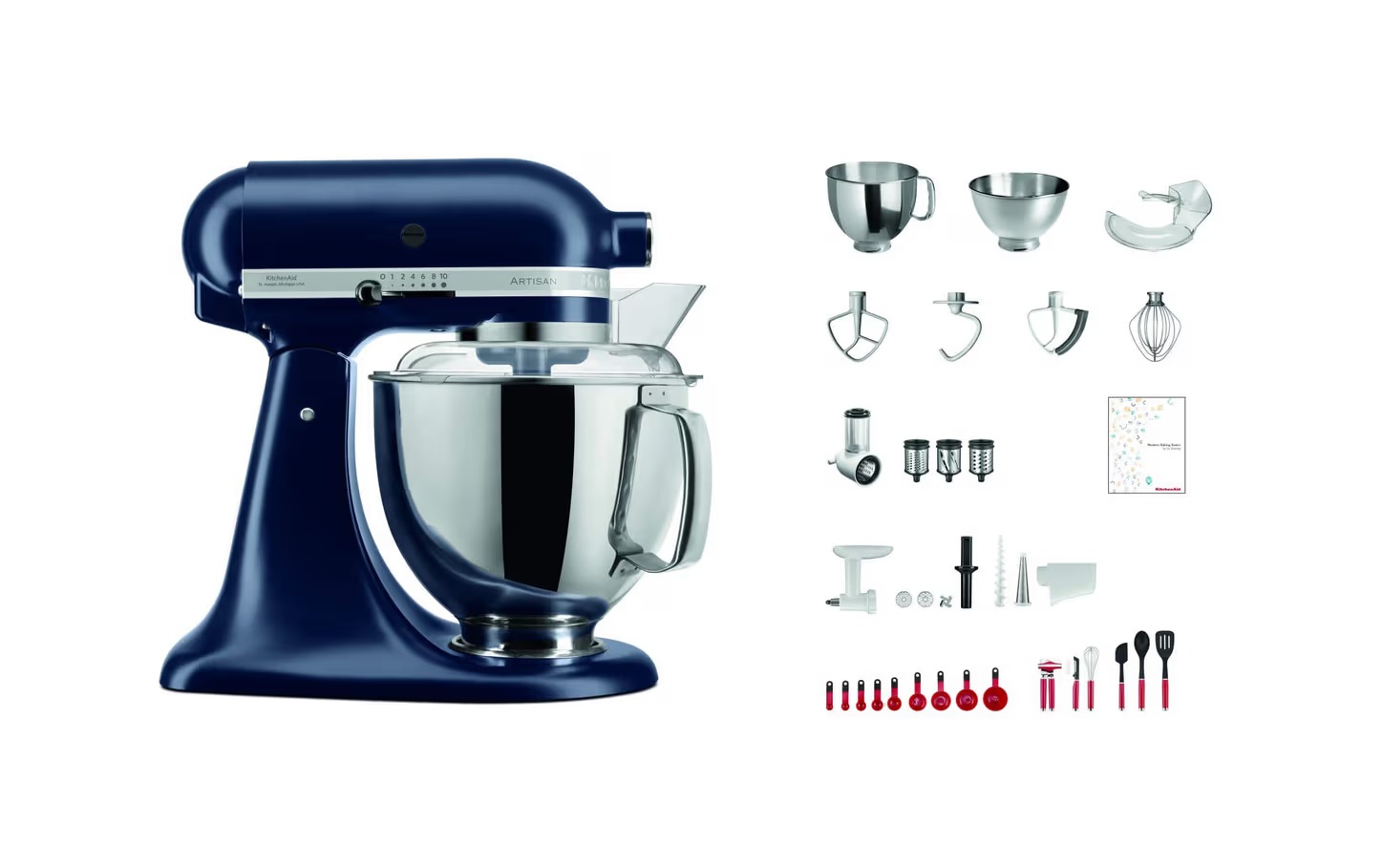 KitchenAid Swiss Anniversary Set KSM200 bleu foncé