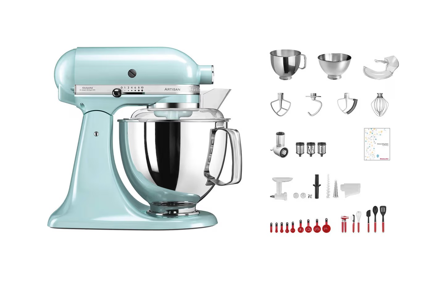 KitchenAid Swiss Anniversary Set KSM200 bleu glacier KitchenAid Swiss Anniversary Set KSM200 bleu glacier