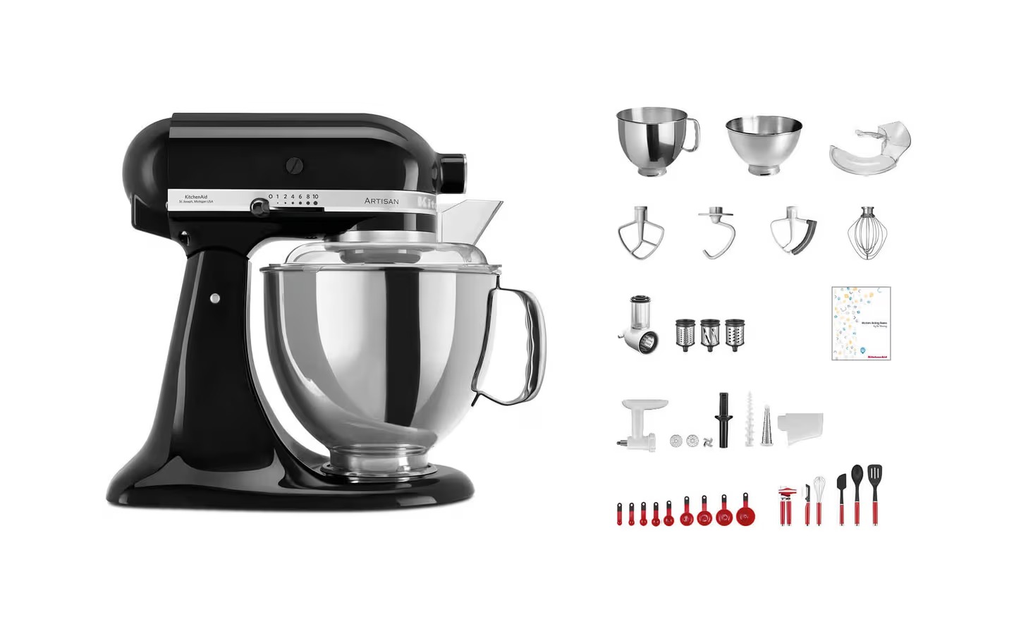 KitchenAid Swiss Anniversary Set KSM200 noir