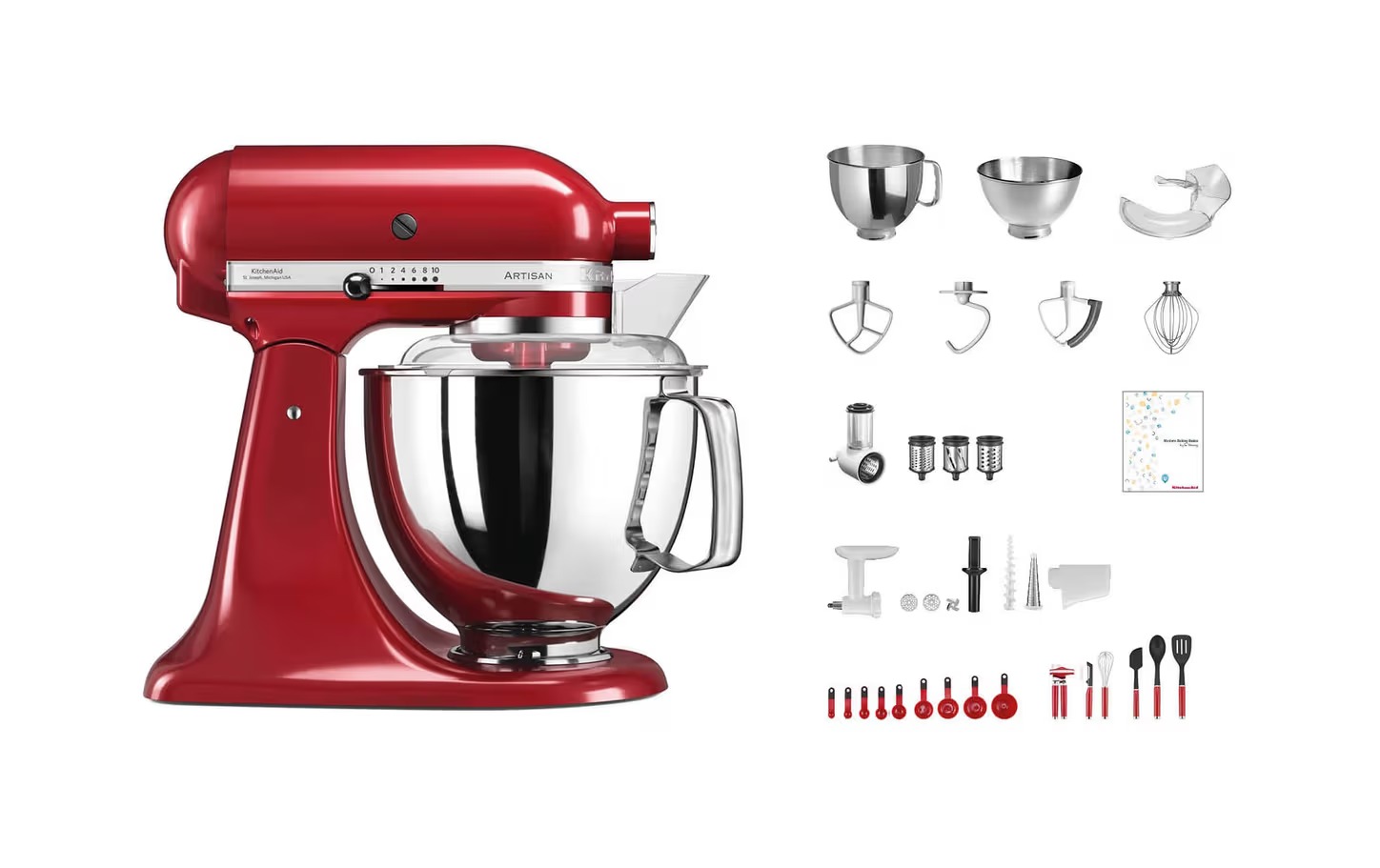 KitchenAid Swiss Anniversary Set KSM200 rouge