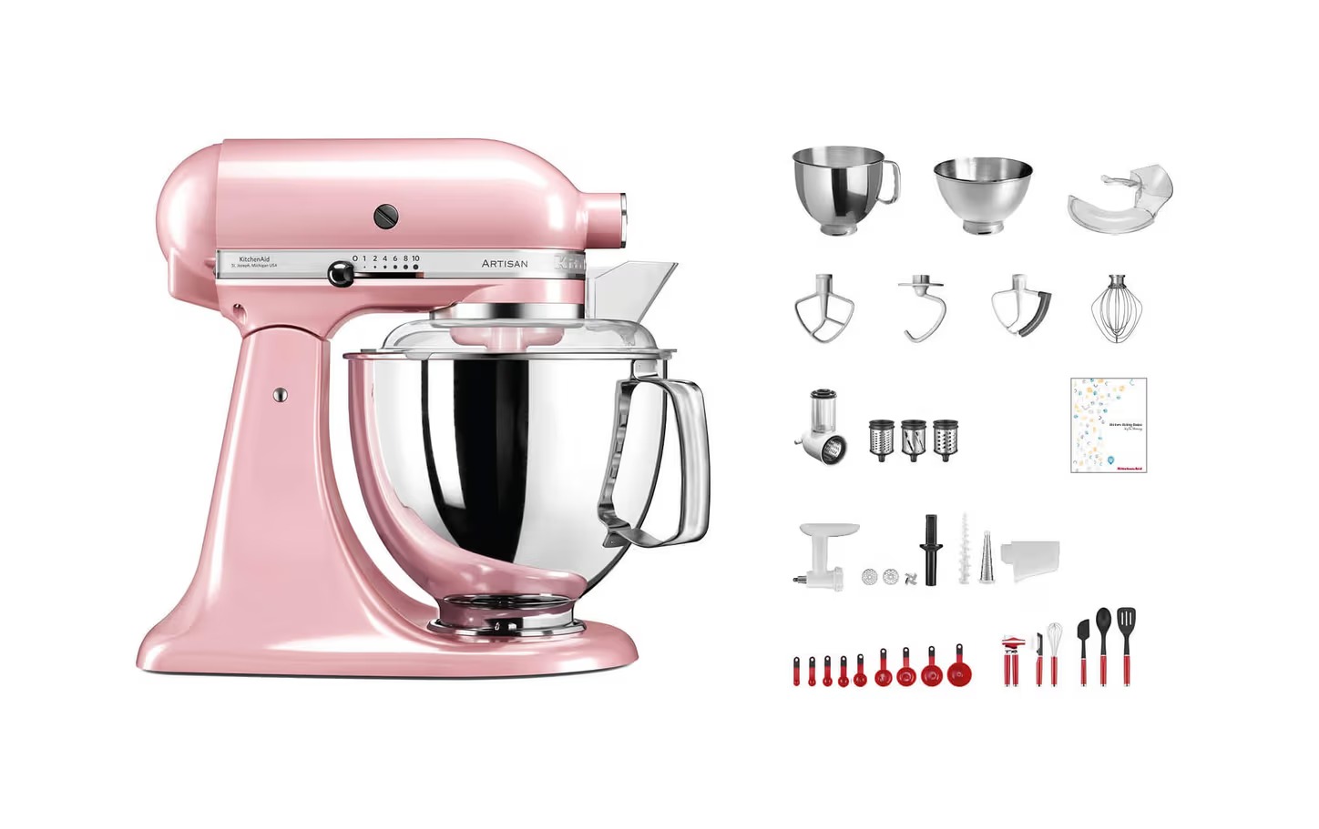 KitchenAid Swiss Anniversary Set KSM200 silk pink