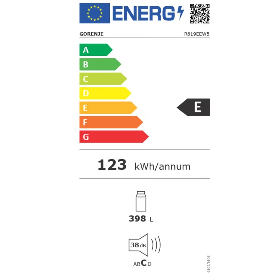 Réfrigérateur Gorenje R619EEW5 398.0 L à droiteréversible (2)