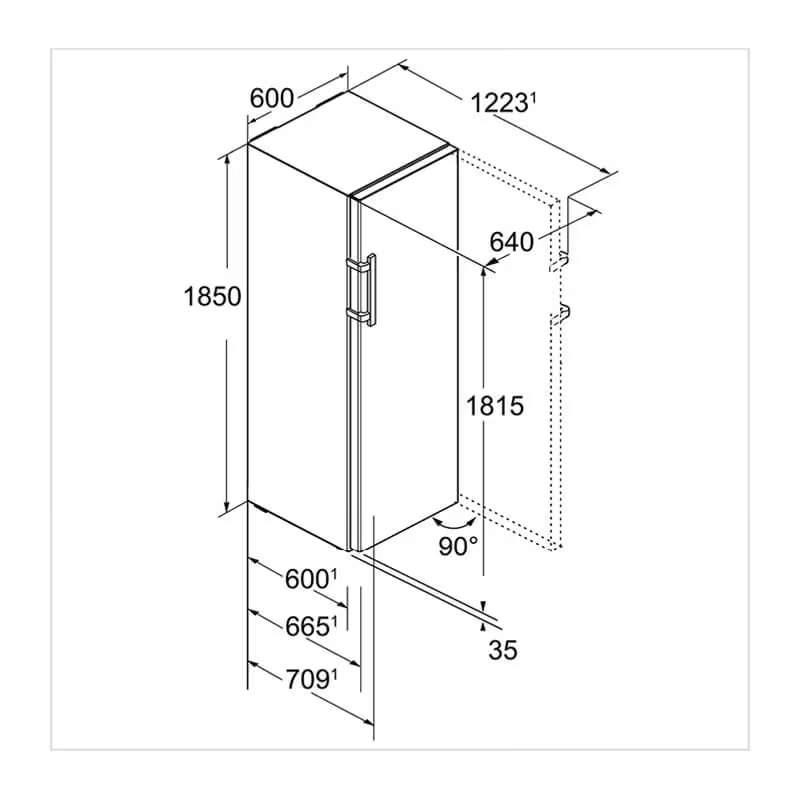 Réfrigérateur Liebherr KBbs 4374 BluPerformance noir droite 344.0 L à droiteréversible (3)