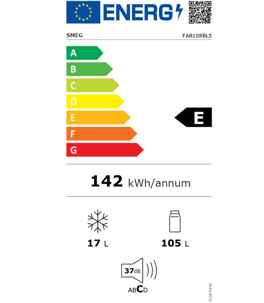 Réfrigérateur Smeg FAB10RBL5 droit 122.0 L à droitepas réversible (2)