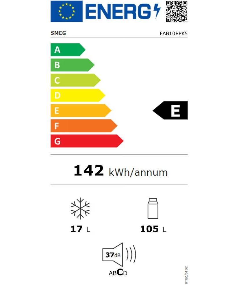 Réfrigérateur Smeg FAB10RPK5 droit 122.0 L à droitepas réversible (2)