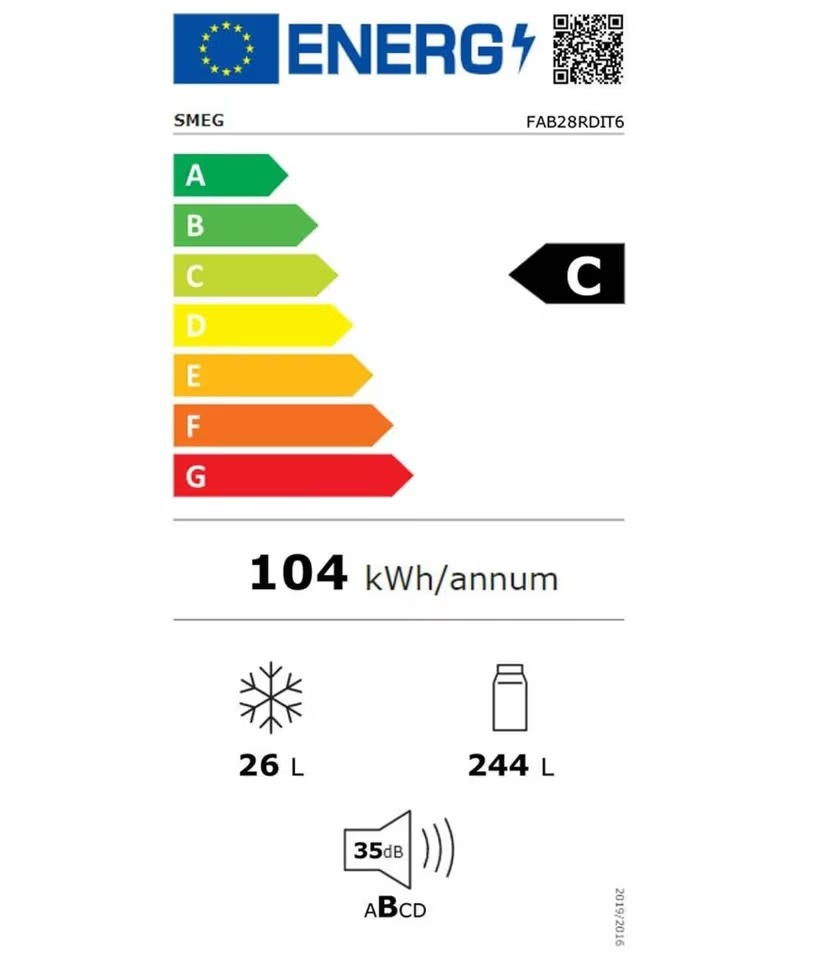 Réfrigérateur Smeg FAB28RDIT6 Italia 270.0 L à droitepas réversible (2)